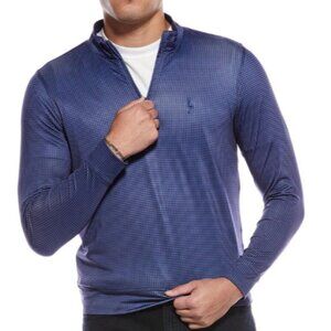 Tailorbyrd Mens Mini Houndstooth Performance 1/4-Zip Pullover NWT Large